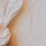 Cream Linen Bedsheet fabric detail