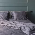 Slate Grey Bedsheet fabric detail